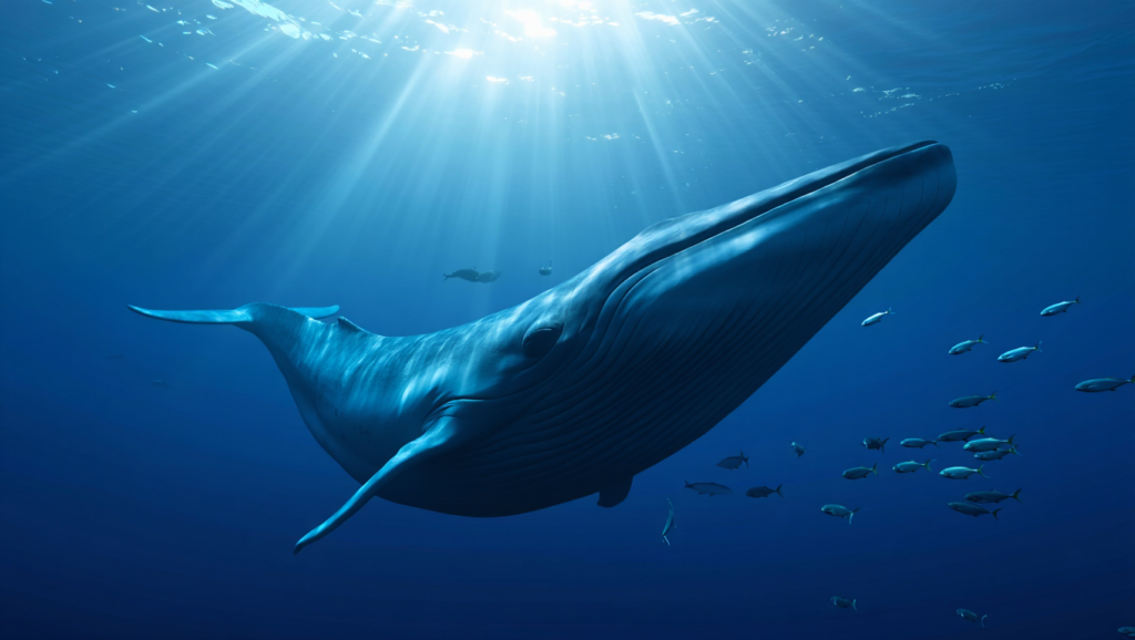 whale fact blue whale in ocean