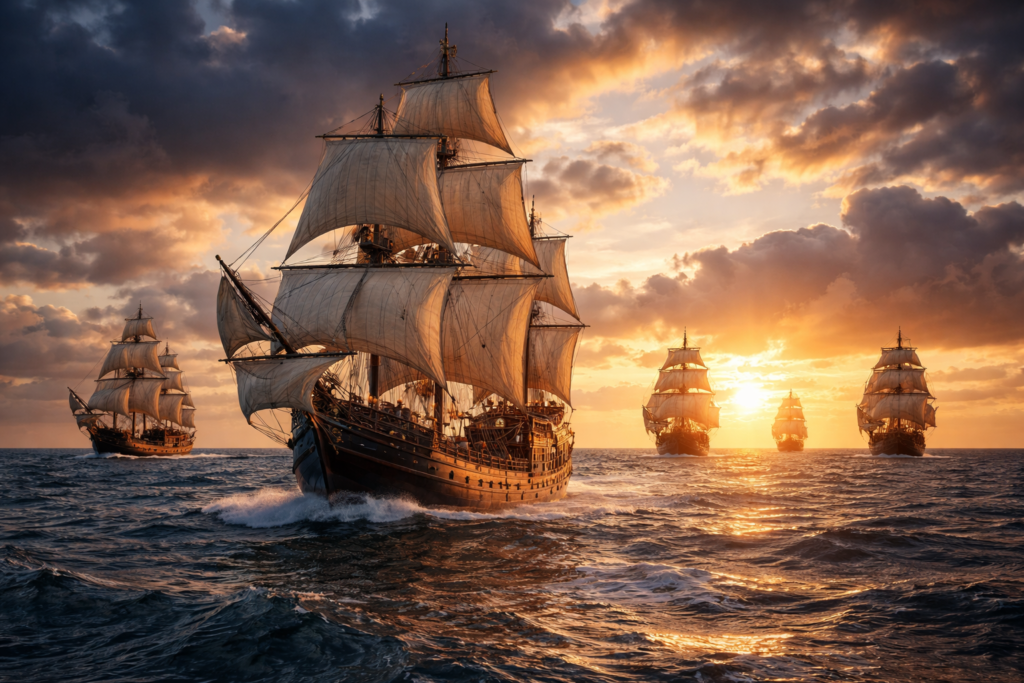 age of exploration facts ships sailing across ocean