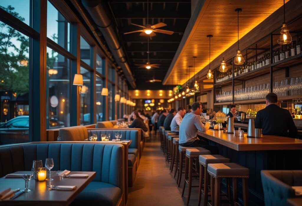 Applebee’s facts interior bar and dining area