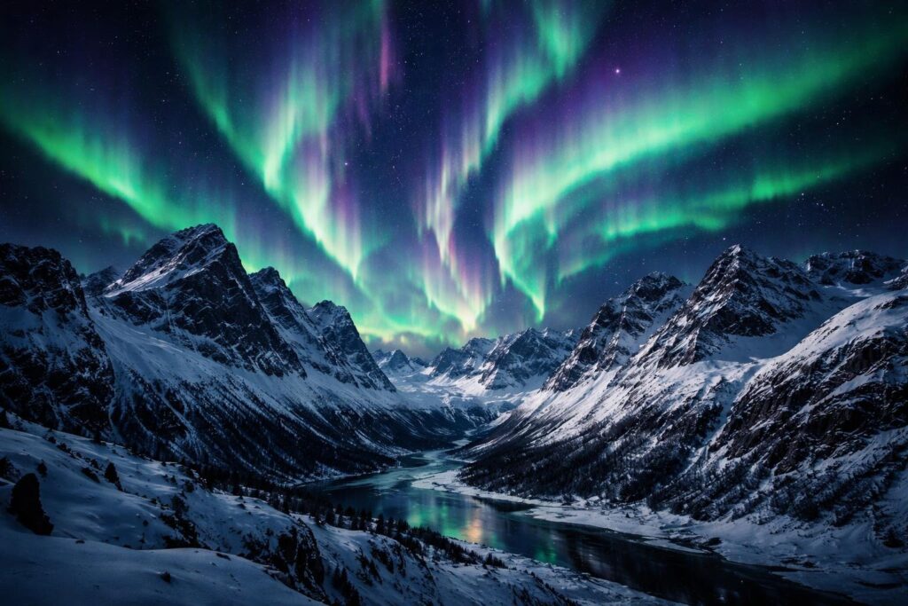 aurora borealis facts mountain sky