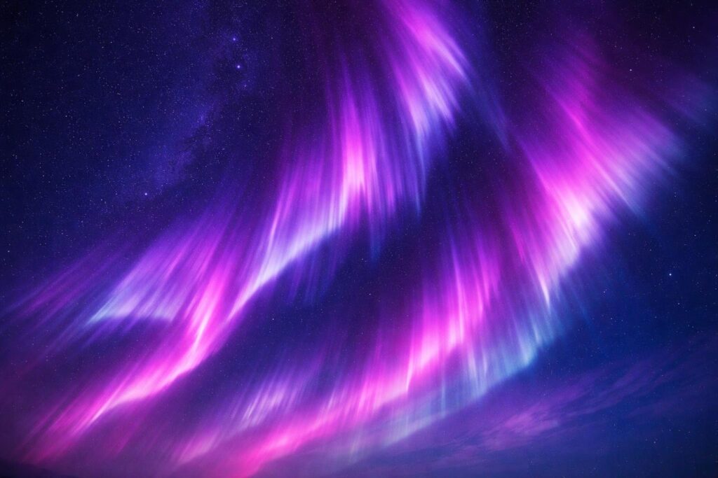 aurora borealis facts purple lights sky