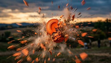 clay shooting facts clay target breaking mid air
