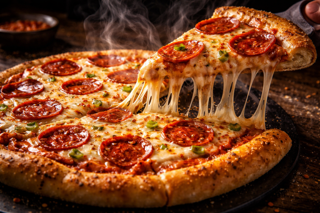 Domino’s Pizza facts hot pizza fresh from oven