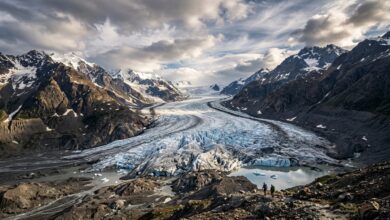 glacier facts mountain ice landscape