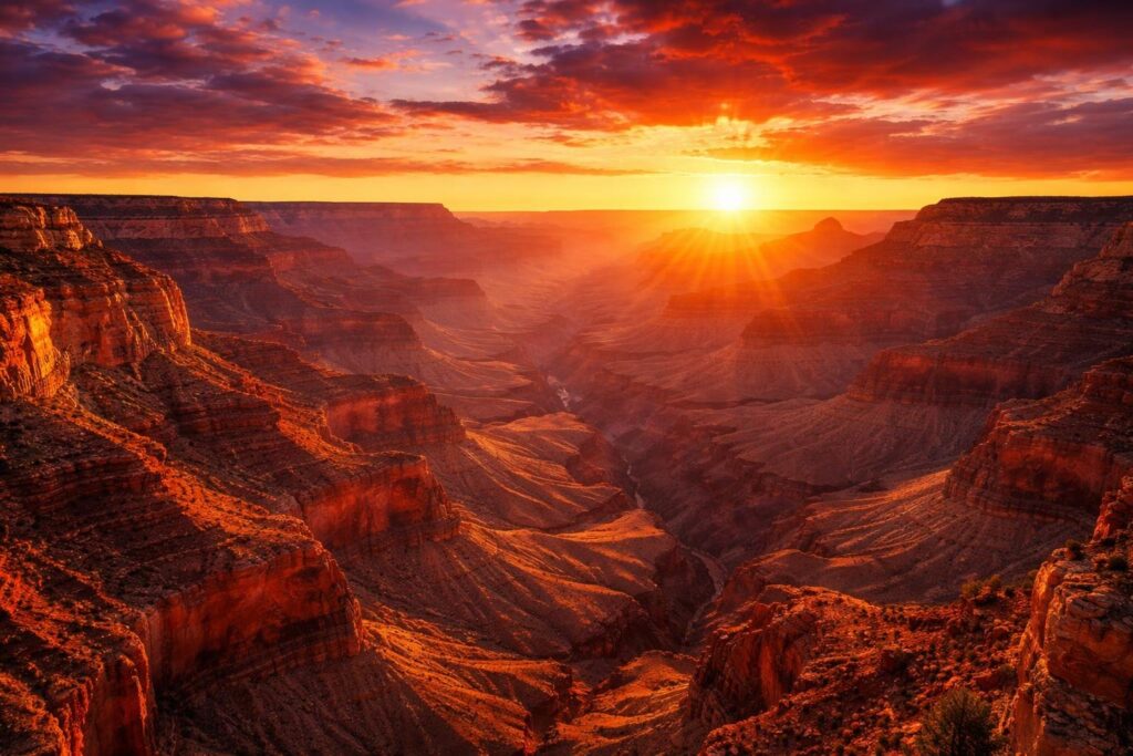 grand canyon facts sunset landscape
