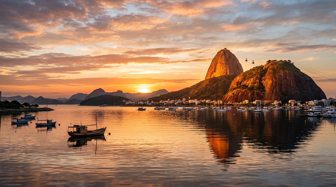 harbor of rio de janeiro facts sunset view