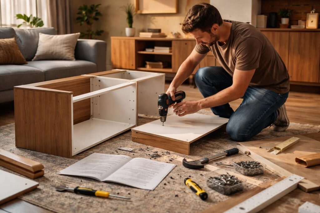IKEA facts featuring flat-pack furniture assembly