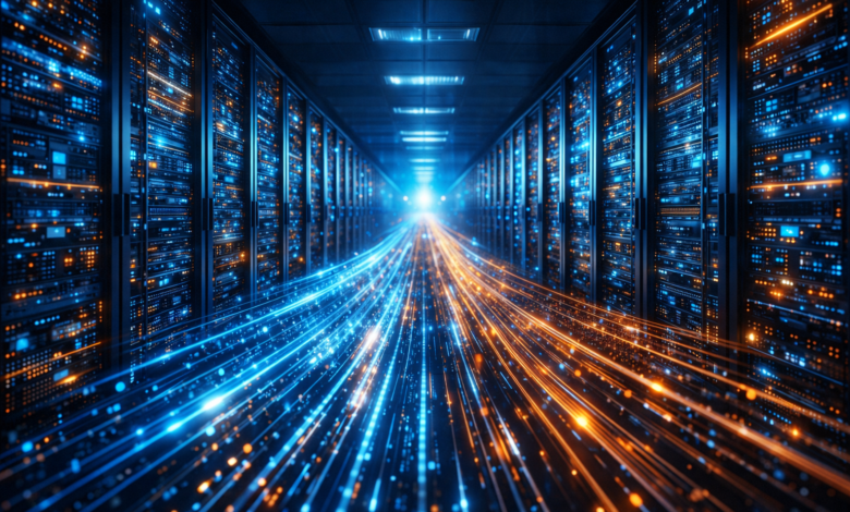 internet revolution facts data streams digital future concept