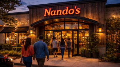 Nando’s facts restaurant exterior UK location