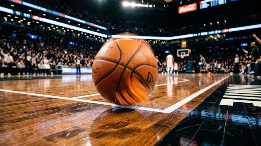 nba facts basketball bouncing on court