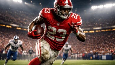 nfl facts player running with ball in stadium