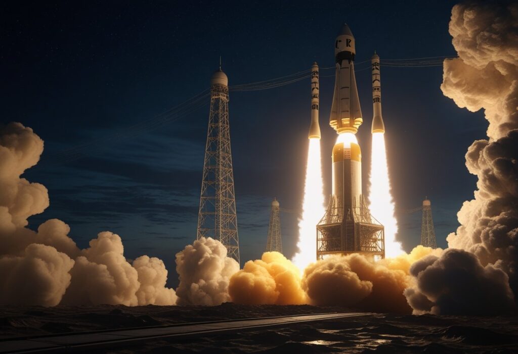 space race facts Sputnik satellite launch night sky