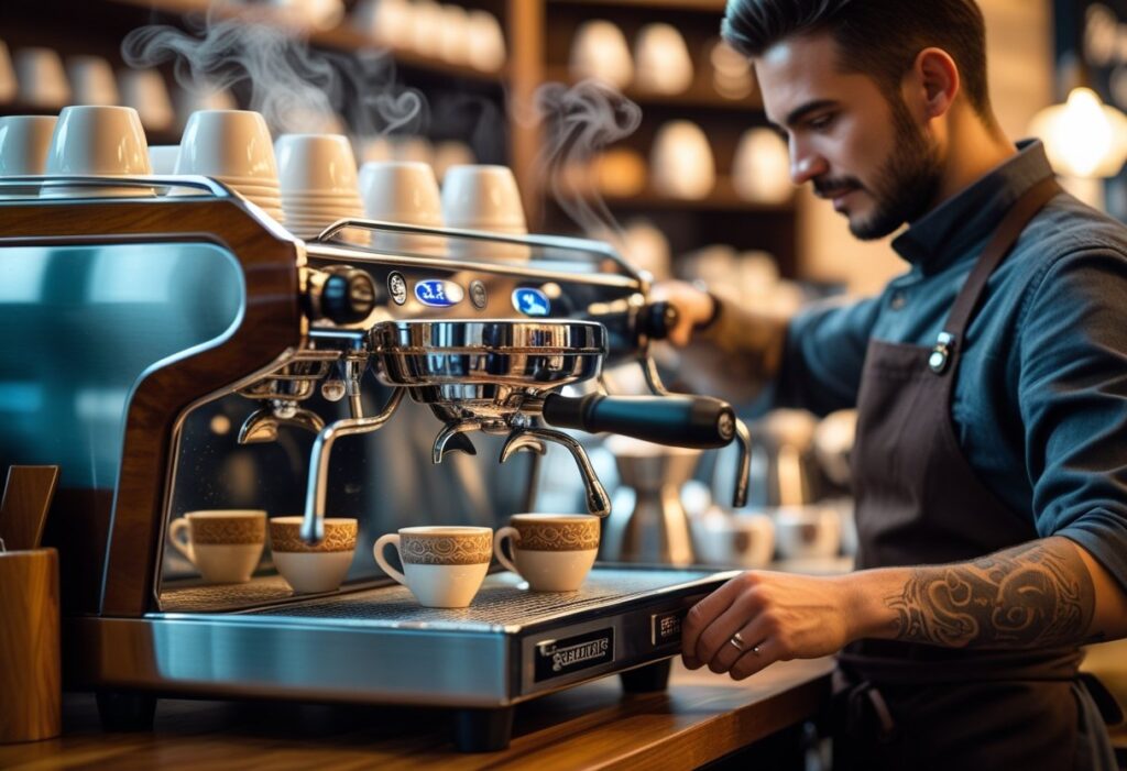 Starbucks facts barista preparing coffee machine