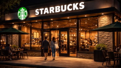 Starbucks facts store exterior modern coffee shop