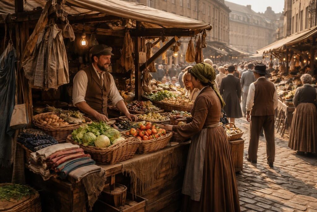 Marks and Spencer facts showing original Leeds market stall
