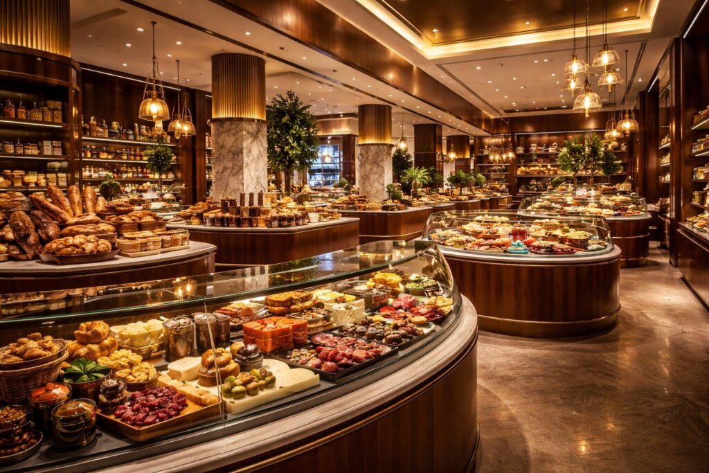 Harrods facts featuring luxury food hall interior Harrods department store facts