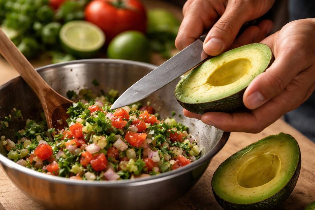 Chipotle Mexican Grill facts fresh guacamole being prepared by hand
