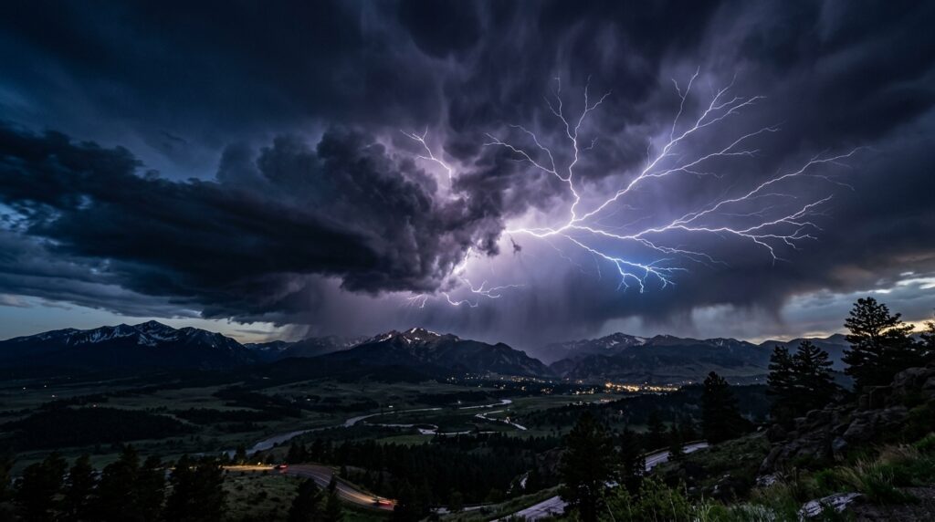 lightning facts branching lightning across storm clouds