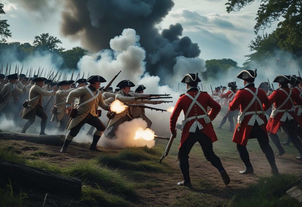 American Revolution facts battle between British and colonial soldiers