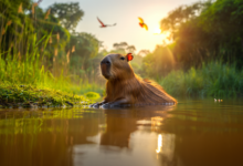 capybara facts largest rodent relaxing in wetland habitat