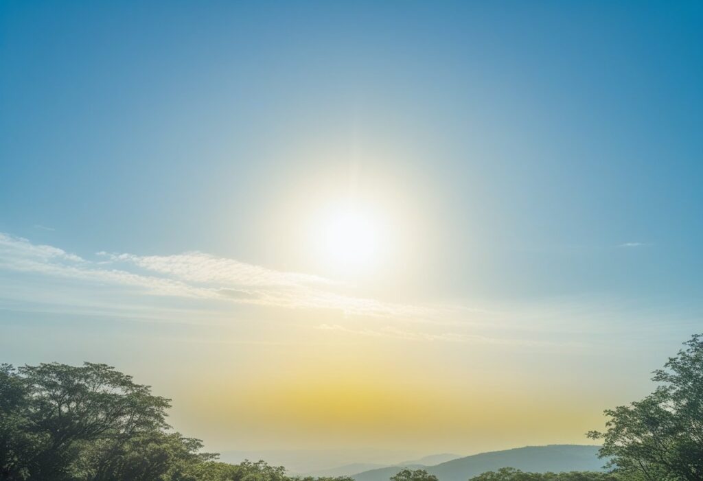 The sun actually emits white light