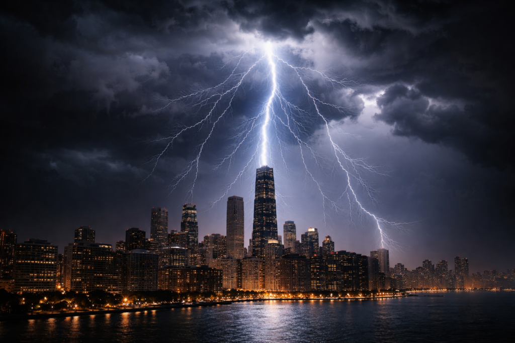 fascinating myths lightning striking skyscraper multiple times