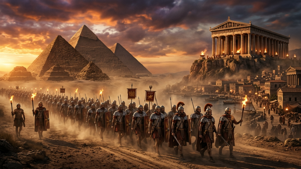 history facts ancient civilisations including pyramids, temples and early societies