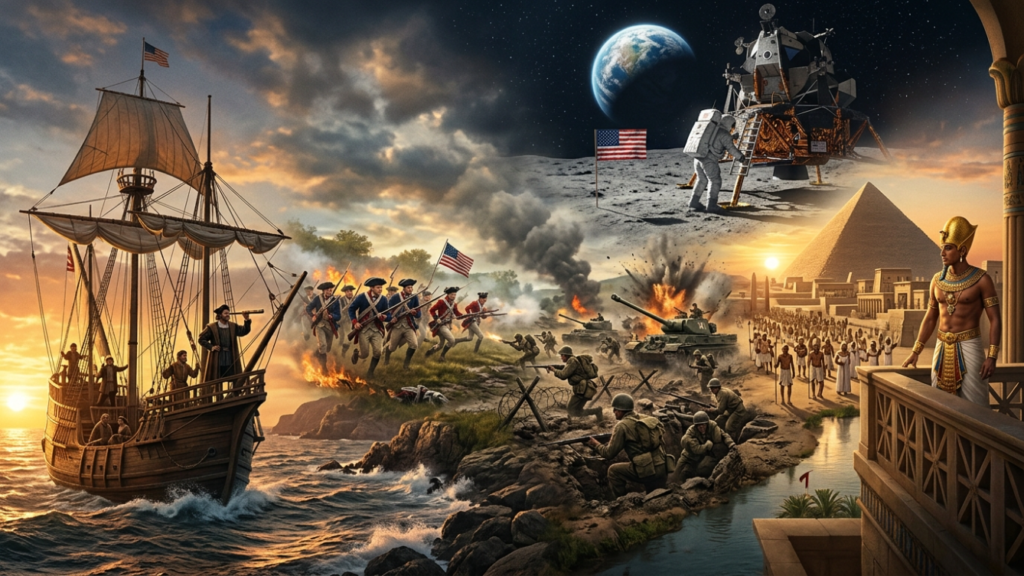 history facts timeline showing ancient to modern civilisation development