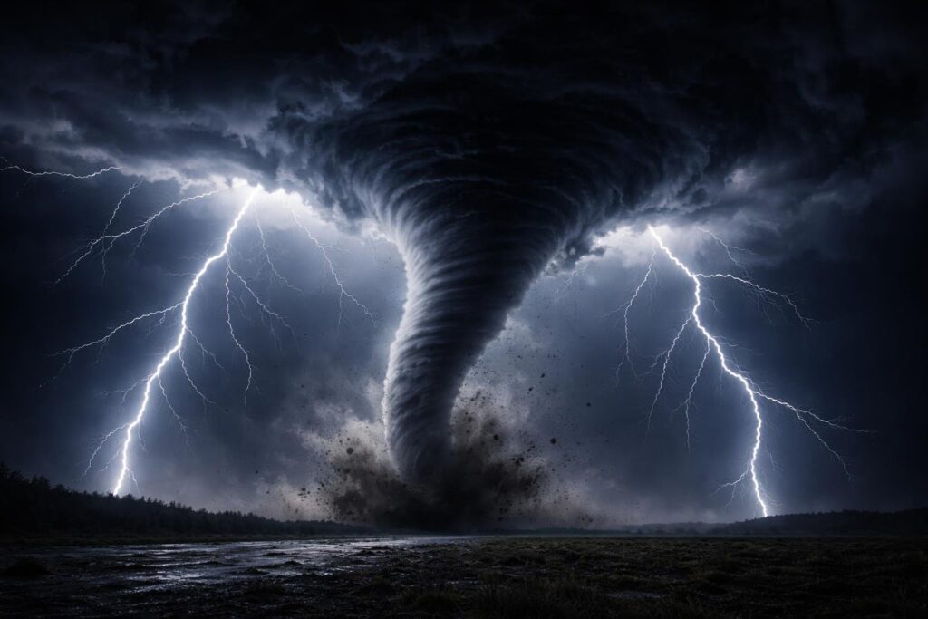 tornado facts tornado at night lightning