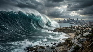 tsunami facts giant wave approaching city