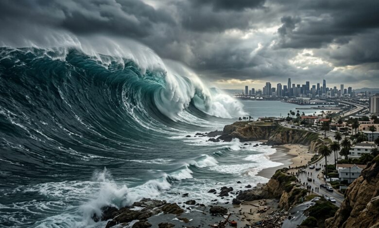 tsunami facts giant wave approaching city