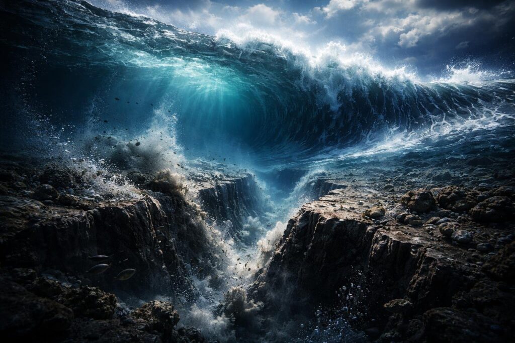 tsunami facts underwater earthquake causing wave