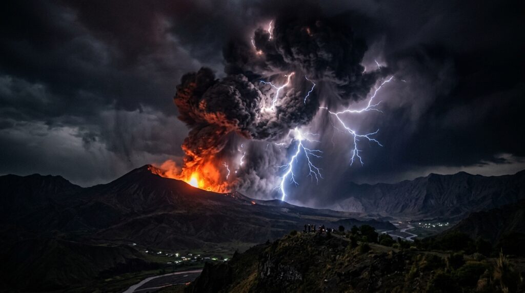volcano facts volcanic lightning in ash cloud
