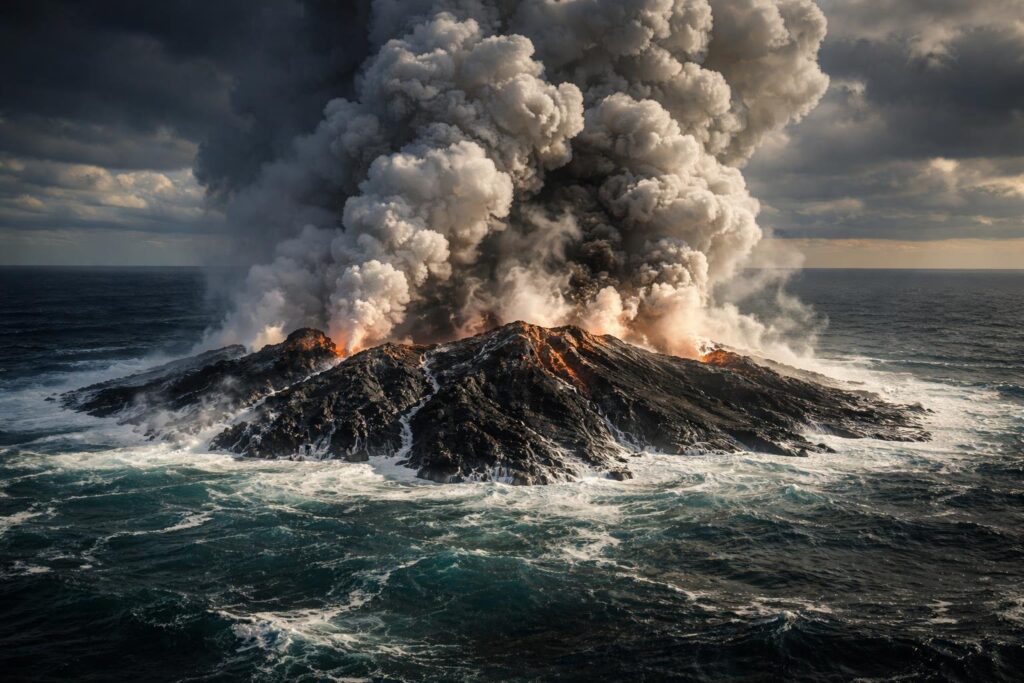 volcano facts new land forming from eruption